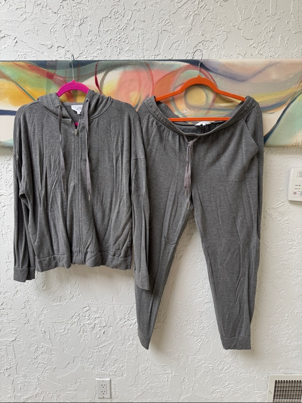 Soma Gray Full-Zip Hoodie with matching joggers